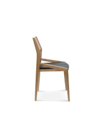 Krzesło Arcos A-1403, dębowe, tapicerowane siedzisko, FAMEG