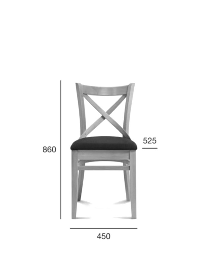 Krzesło Bistro.1 A-9907/2, bukowe, tapicerowane siedzisko, FAMEG