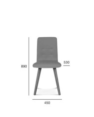 Krzesło Cleo A-1604, bukowe, tapicerowane siedzisko i oparcie, FAMEG
