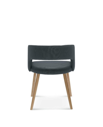 Fotel z podłokietnikami Cube B-1523, dębowy, tapicerowane siedzisko i oparcie, FAMEG Fotel z podłokietnikami Cube B-1523, dębowy, tapicerowane siedzisko i oparcie, FAMEG