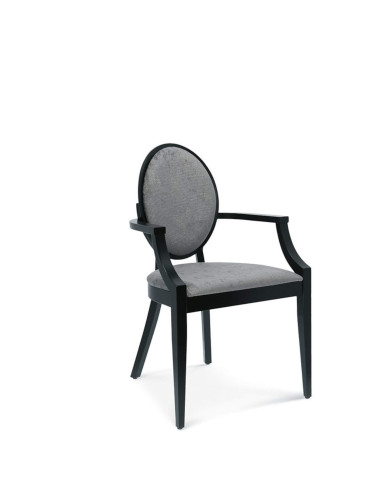 Fotel z podłokietnikami Diana B-0253, bukowy, tapicerowane siedzisko i oparcie, FAMEG Fotel z podłokietnikami Diana B-0253, bukowy, tapicerowane siedzisko i oparcie, FAMEG