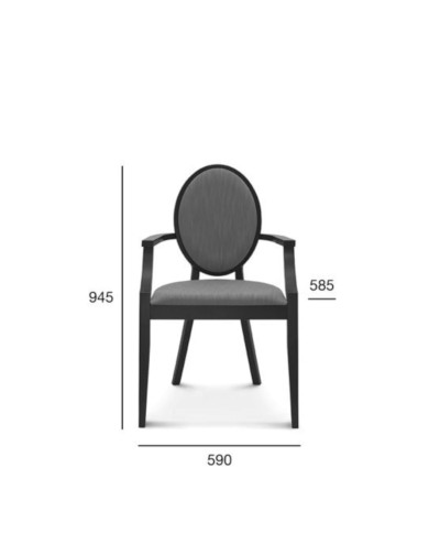 Fotel z podłokietnikami Diana B-0253, bukowy, tapicerowane siedzisko i oparcie, FAMEG Fotel z podłokietnikami Diana B-0253, bukowy, tapicerowane siedzisko i oparcie, FAMEG