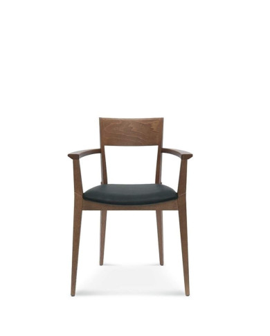 Fotel z podłokietnikami Fame B-0620, bukowe, tapicerowane siedzisko, FAMEG Fotel z podłokietnikami Fame B-0620, bukowe, tapicerowane siedzisko, FAMEG