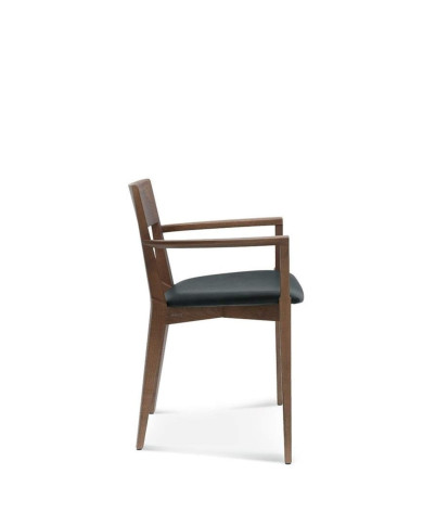 Fotel z podłokietnikami Fame B-0620, bukowe, tapicerowane siedzisko, FAMEG Fotel z podłokietnikami Fame B-0620, bukowe, tapicerowane siedzisko, FAMEG