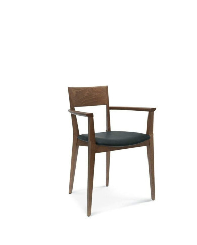 Fotel z podłokietnikami Fame B-0620, bukowe, tapicerowane siedzisko, FAMEG Fotel z podłokietnikami Fame B-0620, bukowe, tapicerowane siedzisko, FAMEG