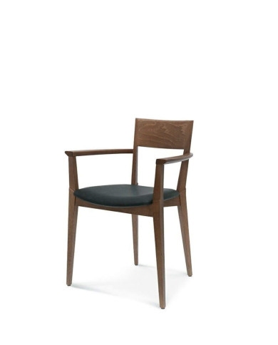 Fotel z podłokietnikami Fame B-0620, bukowe, tapicerowane siedzisko, FAMEG Fotel z podłokietnikami Fame B-0620, bukowe, tapicerowane siedzisko, FAMEG