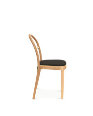 Krzesło Ida A-2004, gięte, bukowe, tapicerowane siedzisko, FAMEG
