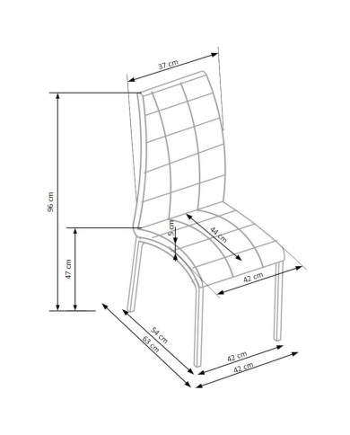 Krzesło K186 Popielate/białe-2 Krzesło K186 Popielate/białe-2