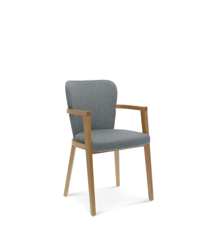 Fotel z podłokietnikami Lava B-1807, bukowy, tapicerowane siedzisko i oparcie, FAMEG Fotel z podłokietnikami Lava B-1807, bukowy, tapicerowane siedzisko i oparcie, FAMEG