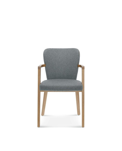 Fotel z podłokietnikami Lava B-1807, bukowy, tapicerowane siedzisko i oparcie, FAMEG Fotel z podłokietnikami Lava B-1807, bukowy, tapicerowane siedzisko i oparcie, FAMEG