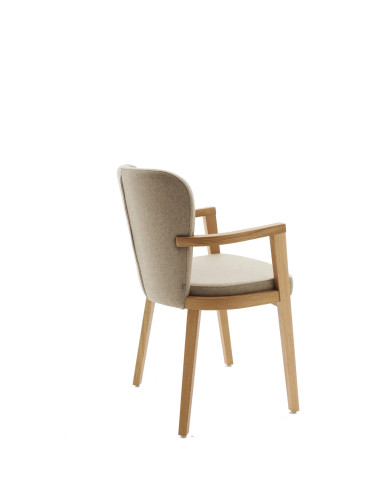 Fotel z podłokietnikami Lava B-1807, dębowy, tapicerowane siedzisko i oparcie, FAMEG Fotel z podłokietnikami Lava B-1807, dębowy, tapicerowane siedzisko i oparcie, FAMEG