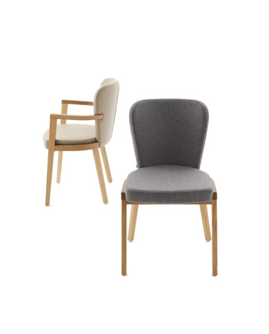 Fotel z podłokietnikami Lava B-1807, bukowy, tapicerowane siedzisko i oparcie, FAMEG Fotel z podłokietnikami Lava B-1807, bukowy, tapicerowane siedzisko i oparcie, FAMEG