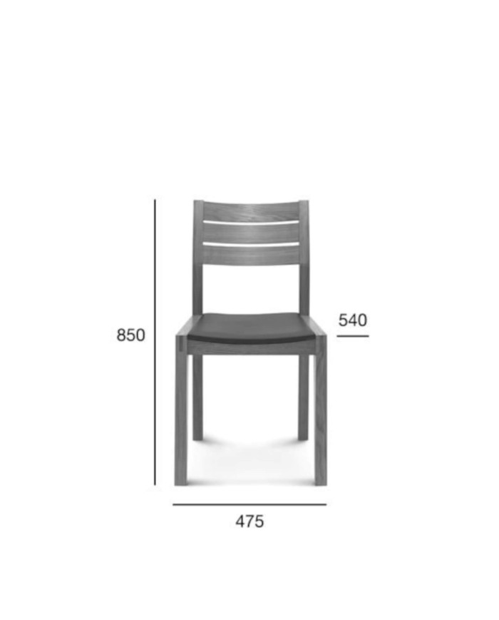 Krzesło Lennox A-1405, dębowe, twarde siedzisko, FAMEG