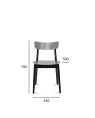 Krzesło Nopp A-1803, bukowe, twarde siedzisko, FAMEG