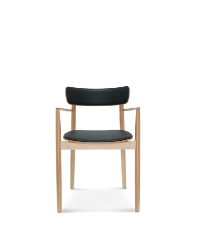 Fotel z podłokietnikami Nopp B-1803/1, bukowy, tapicerowane siedzisko i oparcie, FAMEG Fotel z podłokietnikami Nopp B-1803/1, bukowy, tapicerowane siedzisko i oparcie, FAMEG