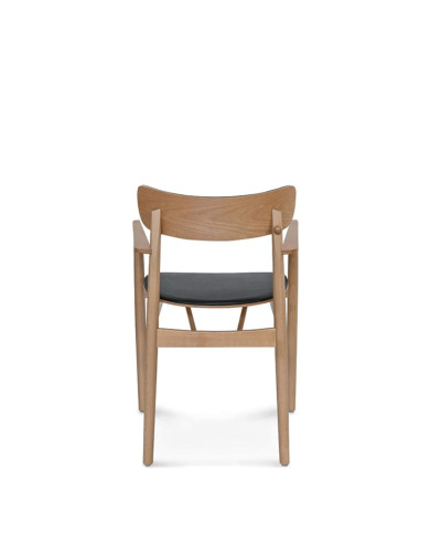 Fotel z podłokietnikami Nopp B-1803/1, bukowy, tapicerowane siedzisko i oparcie, FAMEG Fotel z podłokietnikami Nopp B-1803/1, bukowy, tapicerowane siedzisko i oparcie, FAMEG