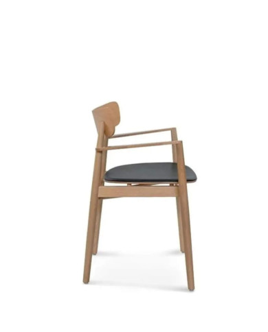 Fotel z podłokietnikami Nopp B-1803, bukowy, tapicerowane siedzisko, FAMEG Fotel z podłokietnikami Nopp B-1803, bukowy, tapicerowane siedzisko, FAMEG