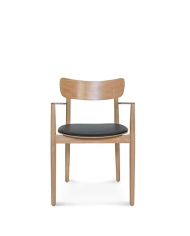 Fotel z podłokietnikami Nopp B-1803, bukowy, tapicerowane siedzisko, FAMEG Fotel z podłokietnikami Nopp B-1803, bukowy, tapicerowane siedzisko, FAMEG