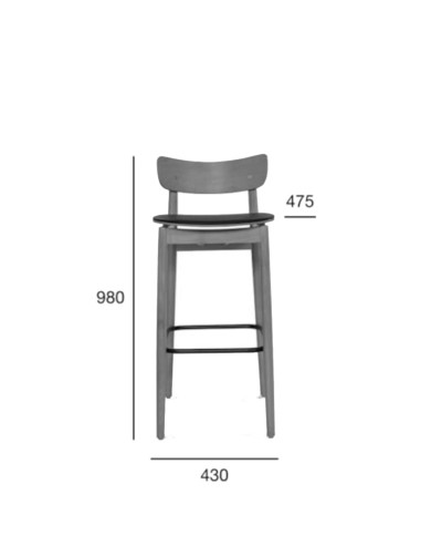 Hoker Nopp BST-1803/1, bukowy, tapicerowane siedzisko i oparcie, FAMEG Hoker Nopp BST-1803/1, bukowy, tapicerowane siedzisko i oparcie, FAMEG