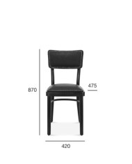 Krzesło Novo A-9610/6, bukowe, tapicerowane siedzisko i oparcie, FAMEG