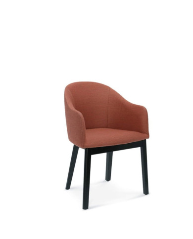 Fotel z podłokietnikami Pop B-1901, bukowe, tapicerowane siedzisko i oparcie, FAMEG Fotel z podłokietnikami Pop B-1901, bukowe, tapicerowane siedzisko i oparcie, FAMEG