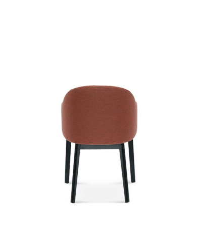 Fotel z podłokietnikami Pop B-1901, dębowy, tapicerowane siedzisko i oparcie, FAMEG Fotel z podłokietnikami Pop B-1901, dębowy, tapicerowane siedzisko i oparcie, FAMEG