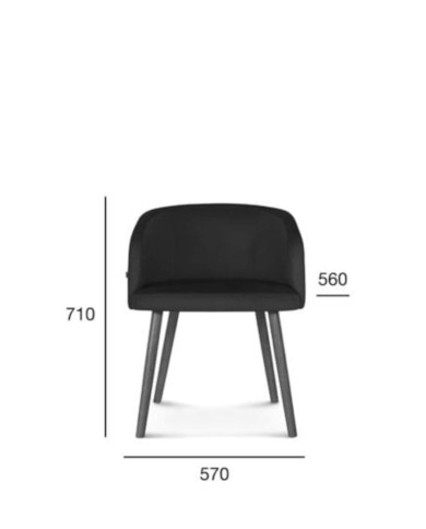 Fotel z podłokietnikami Skip B-1524, bukowy, tapicerowane siedzisko i oparcie, FAMEG Fotel z podłokietnikami Skip B-1524, bukowy, tapicerowane siedzisko i oparcie, FAMEG