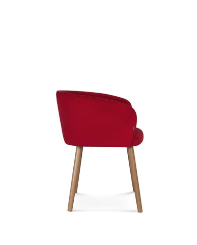 Fotel z podłokietnikami Skip B-1524, dębowy, tapicerowane siedzisko i oparcie, FAMEG Fotel z podłokietnikami Skip B-1524, dębowy, tapicerowane siedzisko i oparcie, FAMEG