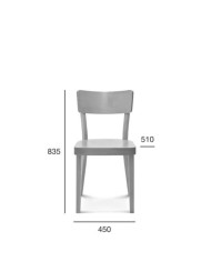 Krzesło Solid A-9449, dębowe, twarde siedzisko, FAMEG