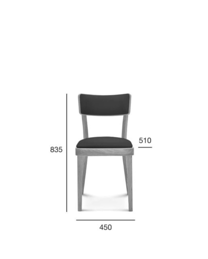 Krzesło Solid A-9449, dębowe, tapicerowane siedzisko, FAMEG