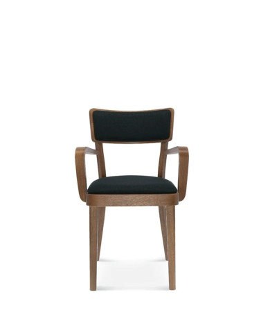 Fotel z podłokietnikami Solid B-9449/1, dębowy, tapicerowane siedzisko i oparcie, FAMEG Fotel z podłokietnikami Solid B-9449/1, dębowy, tapicerowane siedzisko i oparcie, FAMEG