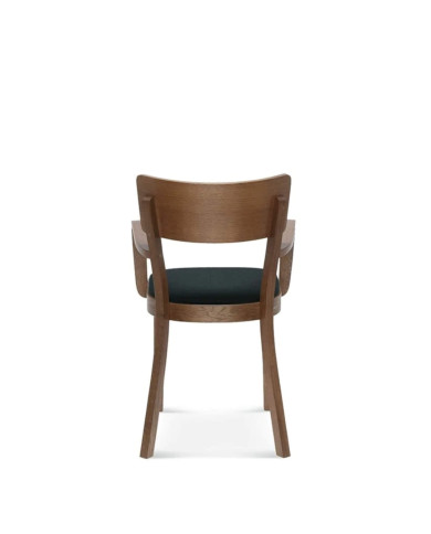 Fotel z podłokietnikami Solid B-9449/1, dębowy, tapicerowane siedzisko i oparcie, FAMEG Fotel z podłokietnikami Solid B-9449/1, dębowy, tapicerowane siedzisko i oparcie, FAMEG