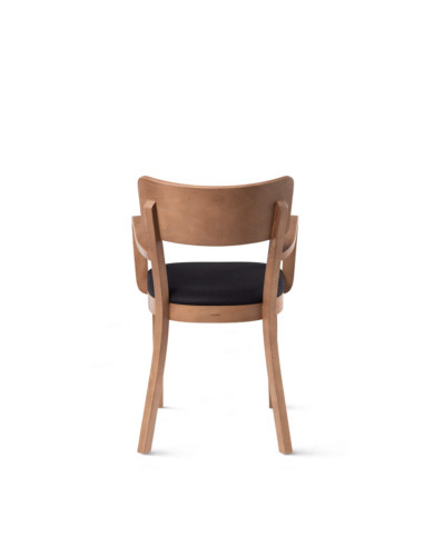 Fotel z podłokietnikami Solid B-9449, dębowy, tapicerowane siedzisko, FAMEG Fotel z podłokietnikami Solid B-9449, dębowy, tapicerowane siedzisko, FAMEG