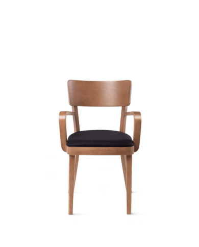 Fotel z podłokietnikami Solid B-9449, dębowy, tapicerowane siedzisko, FAMEG Fotel z podłokietnikami Solid B-9449, dębowy, tapicerowane siedzisko, FAMEG