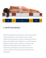 Materac Oxygen Plus, 100x200 cm, wysoki, dwustronny, wysokie sprężyny, zdejmowany pokrowiec, H3, Comforteo