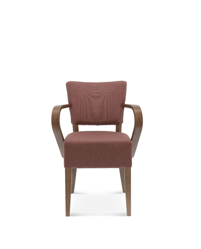 Krzesło z podłokietnikami Tulip 2 A-9608/1, bukowe, tapicerowane siedzisko i oparcie, FAMEG