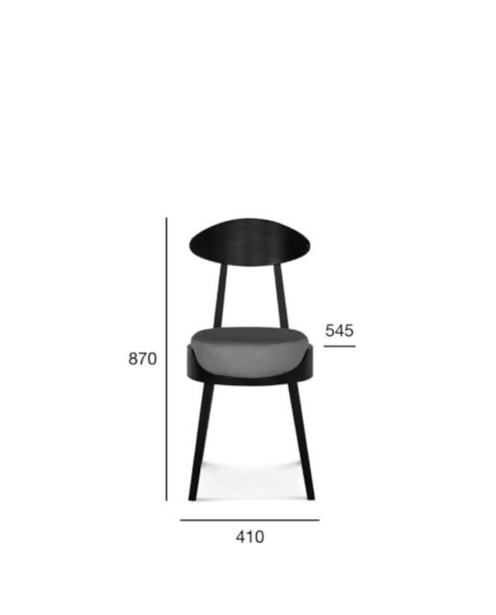 Krzesło Uma A-1505, bukowe, tapicerowane siedzisko, FAMEG