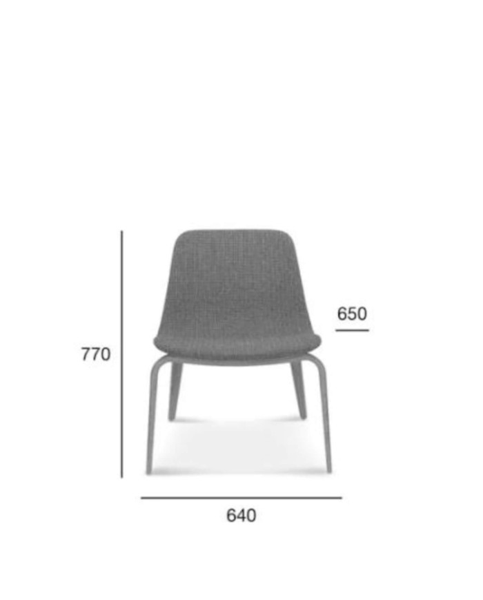 Fotel Hips B-1802/1, bukowy, tapicerowane siedzisko i oparcie, FAMEG