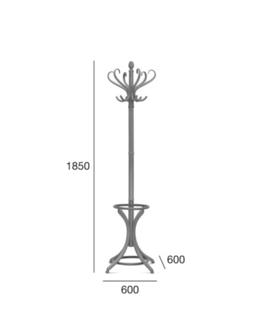Wieszak P-16, gięty, bukowy, FAMEG Wieszak P-16, gięty, bukowy, FAMEG