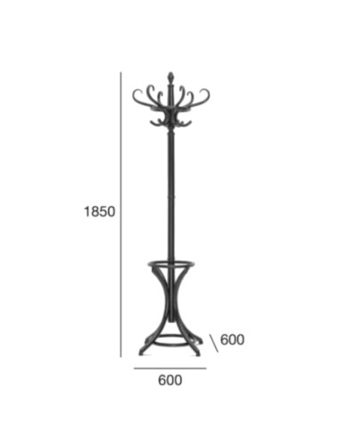 Wieszak P-16/2204, gięty, bukowy, FAMEG Wieszak P-16/2204, gięty, bukowy, FAMEG
