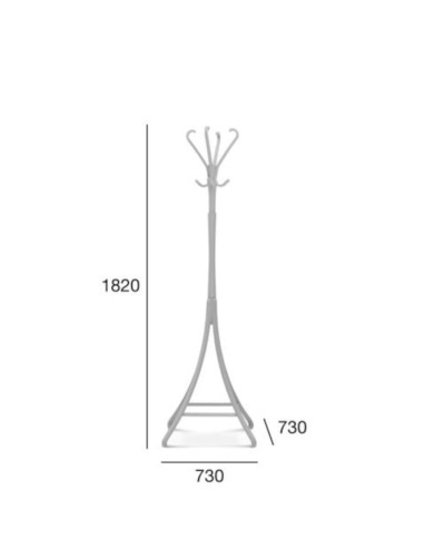 Wieszak P-0428, gięty, bukowy, FAMEG Wieszak P-0428, gięty, bukowy, FAMEG