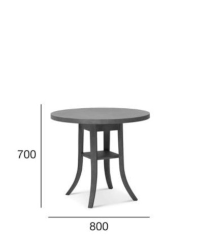 Stół okrągły ST-9744, Ø 80 cm, grubość blatu 3.5 cm, bukowy, 80/70/80 cm, FAMEG Stół okrągły ST-9744, Ø 80 cm, grubość blatu 3.5 cm, bukowy, 80/70/80 cm, FAMEG