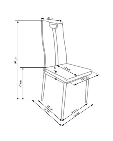Krzesło K202 Cappuccino-2 Krzesło K202 Cappuccino-2