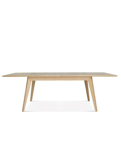 Stół prostokątny Arcos ST-1403, dębowy, rozkładany, 2 dodatkowe wkłady, 180-260/76/90 cm, FAMEG