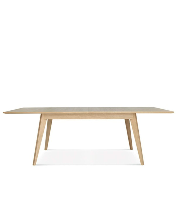 Stół prostokątny Arcos ST-1403, dębowy, rozkładany, 2 dodatkowe wkłady, 180-260/76/90 cm, FAMEG
