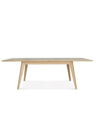 Stół prostokątny Arcos ST-1403, dębowy, rozkładany, 2 dodatkowe wkłady, 180-260/76/90 cm, FAMEG
