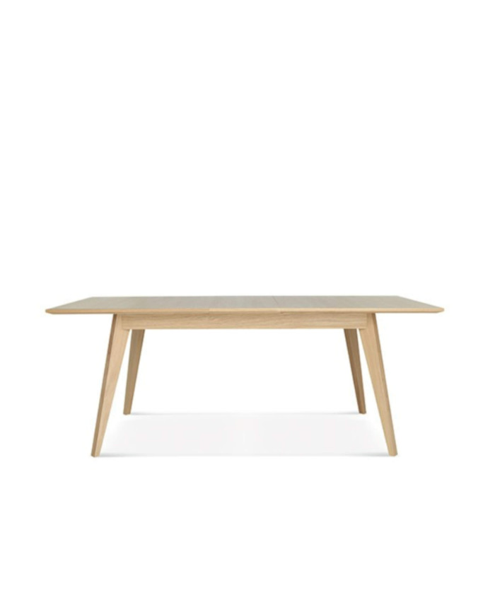 Stół prostokątny Arcos ST-1403, dębowy, rozkładany, 2 dodatkowe wkłady, 180-260/76/90 cm, FAMEG