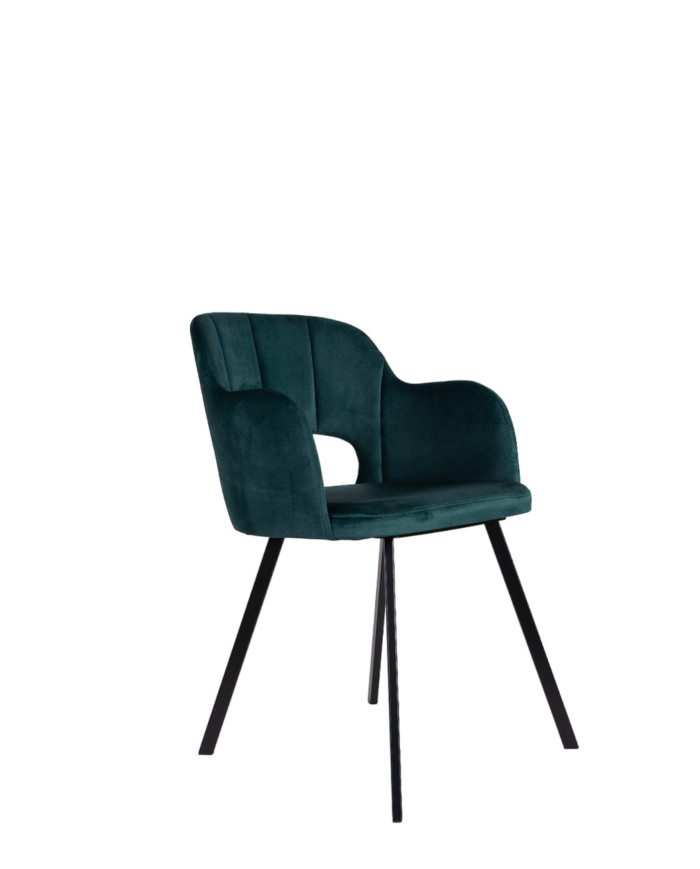 Krzesło, fotel F680/M, tapicerowane siedzisko i oparcie, metalowe nogi, DREW-MARK