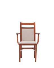 Krzesło, fotel F6, tapicerowane siedzisko i oparcie, stelaż bukowy, DREW-MARK