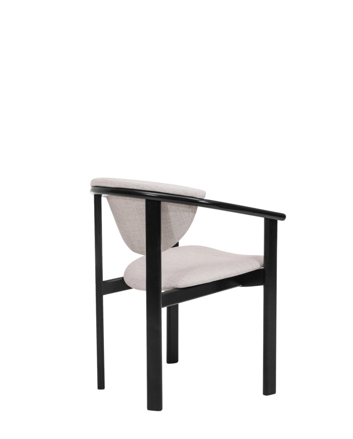 Krzesło, fotel F1, tapicerowane siedzisko i oparcie, stelaż bukowy, DREW-MARK